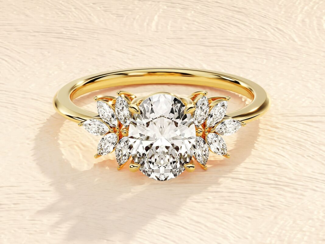 Round Cut 3 ct Lab Grown Diamond Engagement Ring