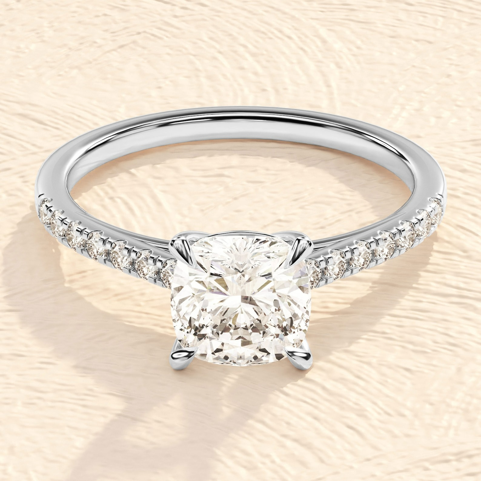 Round Cut 2 ct Lab Grown Diamond Prong Setting Engagement Ring Round Cut 2 ct Lab Grown Diamond Prong Setting Engagement Ring