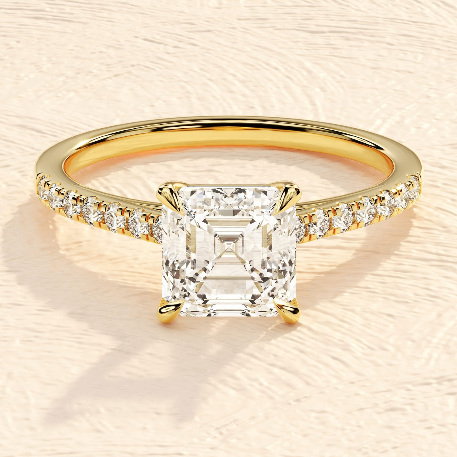 Cushion Cut Lab Grown Diamond 3ct multi Diamond Engagement Ring Cushion Cut Lab Grown Diamond 3ct multi Diamond Engagement Ring