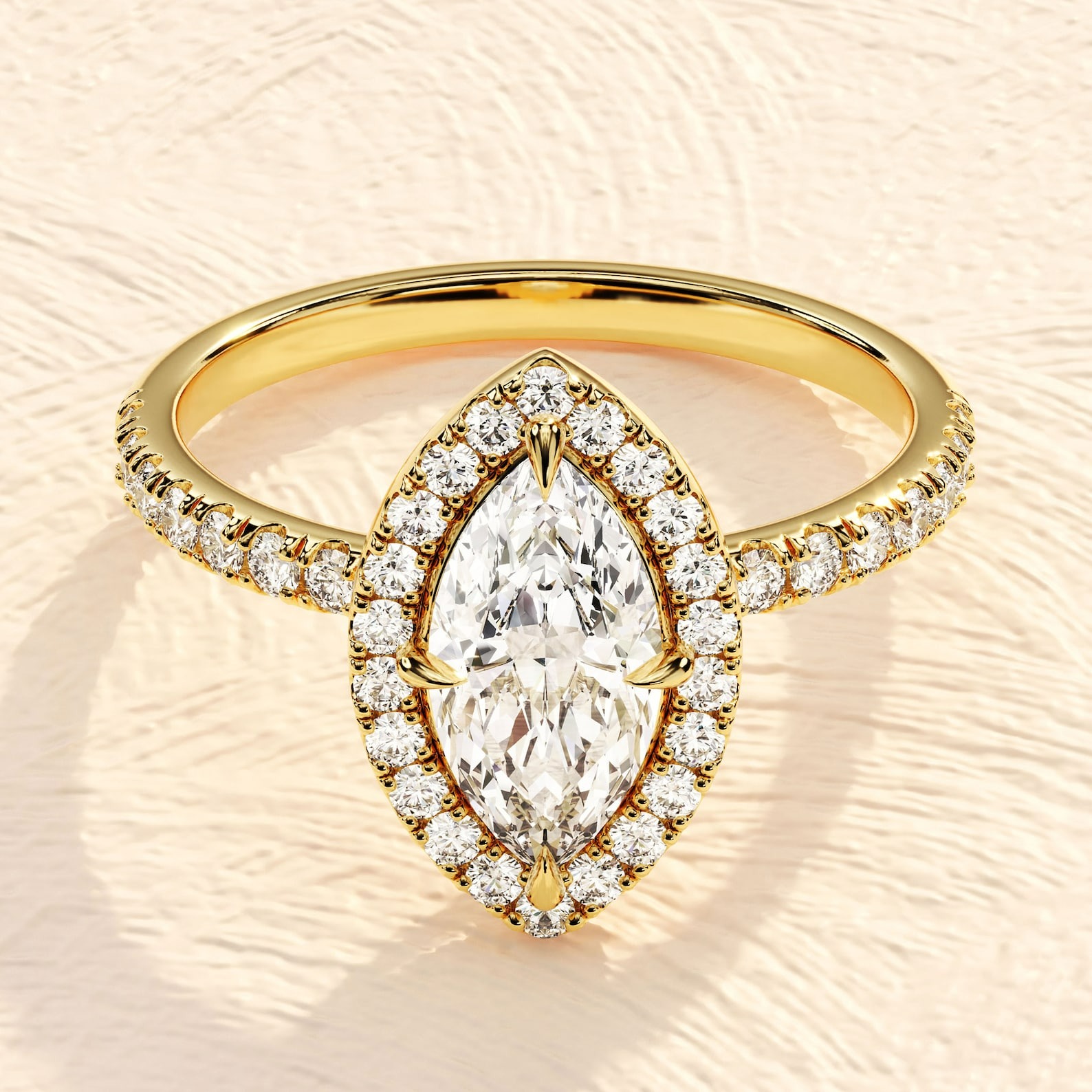Pear Cut Halo Ring 4ct Lab Grown Diamond Engagement Ring Pear Cut Halo Ring 4ct Lab Grown Diamond Engagement Ring