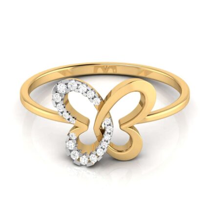 18K Solid Gold 1CT Flutter and Fly Diamond Ring