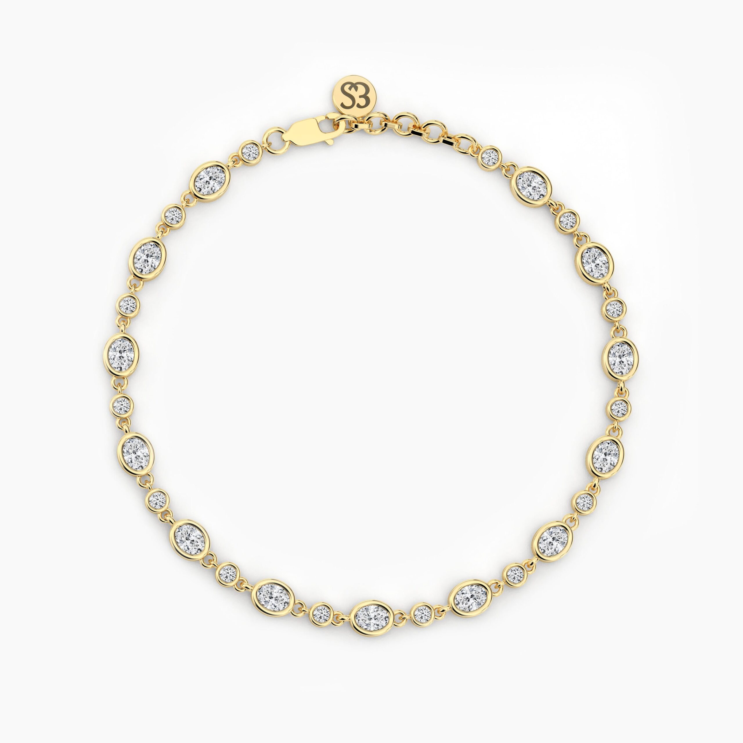 18K Solid Gold 1.75CT to 2.75CT Oval Cut Diamond Tennis Bracelet 18K Solid Gold 1.75CT to 2.75CT Oval Cut Diamond Tennis Bracelet